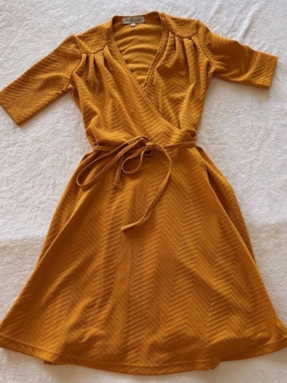 💛 Shabby Apple Yellow Wrap Dress – Women’s Size 2